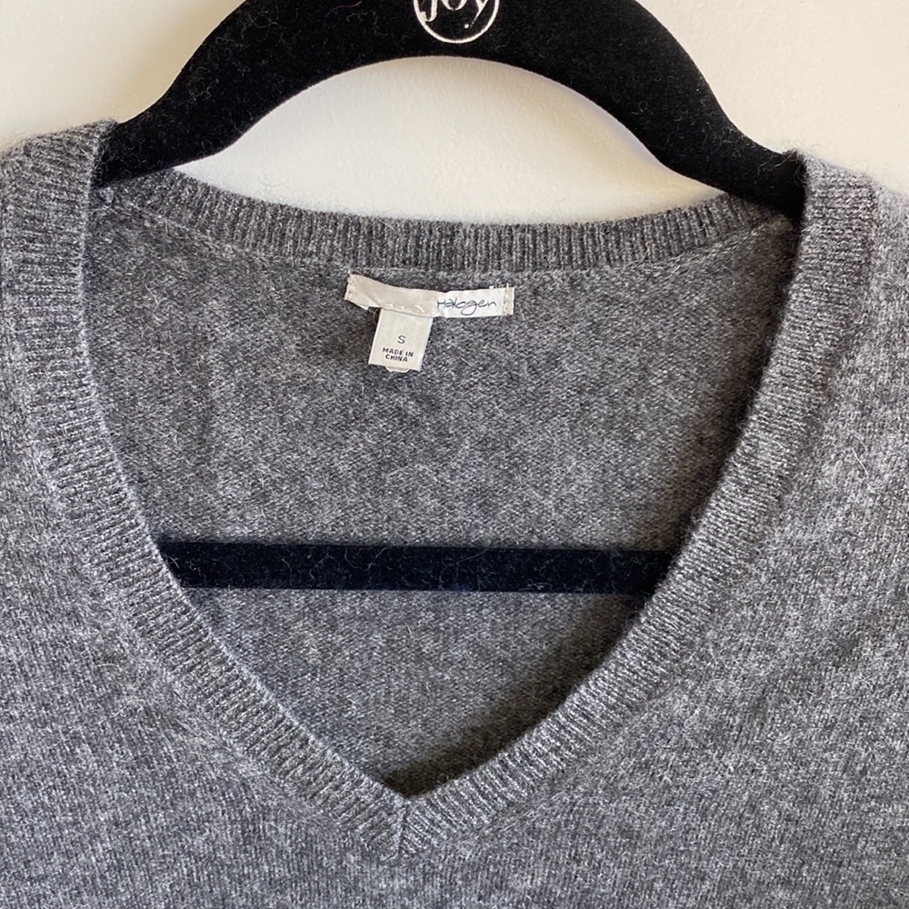 Halogen Gray Cashmere Sweater - image 2